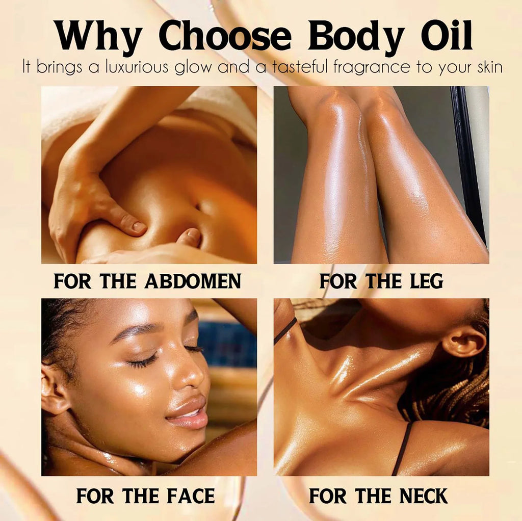 AILKE Lightening Body Massage Oil, Moisturizing, Anti Wrinkles, Dry Lines, Dark Spots Removal for All Skin Types, 300ml