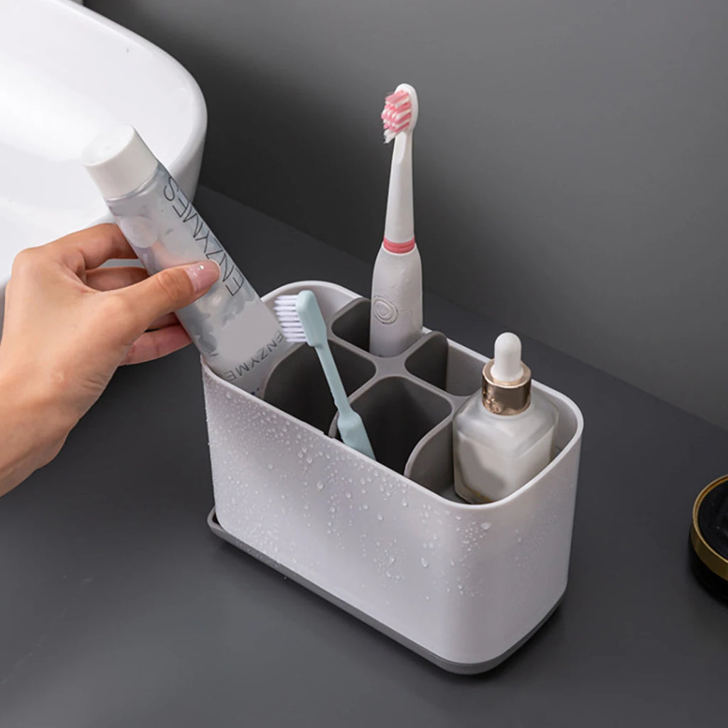 6 Girds Bathroom Organizer and Storage Desktop Holder for Toothbrush Comb Toothpaste Shower Makeup Organizer Household Items