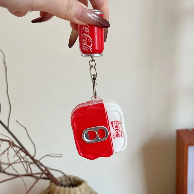 3D Fun Cola Earphone Men's Women's Protective Cover Suitable for Airpodspro3 pro2 pro Airpods4 3 2 1 Shockproof Protective Cover