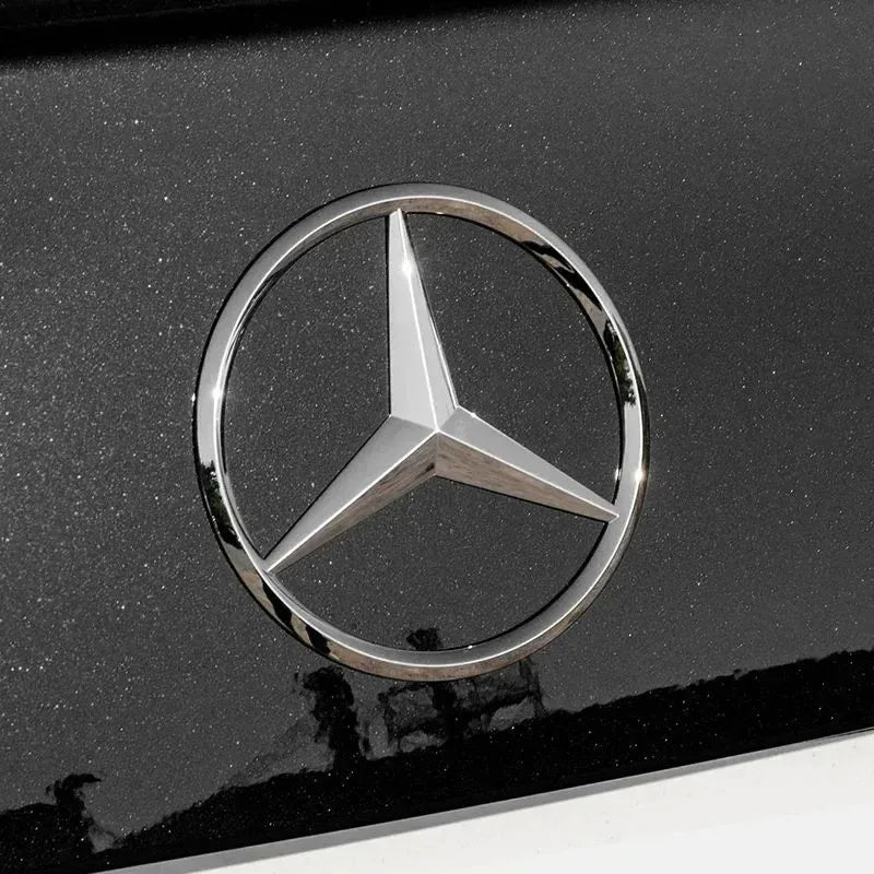For Mercedes Benz 90MM ABS Car Rear Badge Sticker Trunk Emblem Decal A B C E S class GLA GLC CLA GLK GLE W204 W205 W212