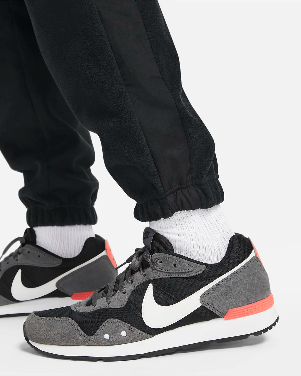 Nike Sportswear Solid Color Loose-Fit Drawstring Knit Sweatpants for Men - Black DD4893-010