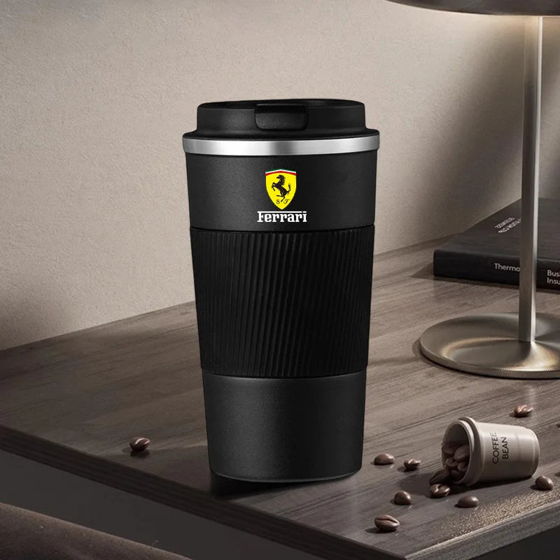 F1 Ferrari Car Emblem Stainless Steel Thermals Mug Coffee Water Cup For Ferrari Roma 488 Portofino F8 Roma Spider SF90 Superfast