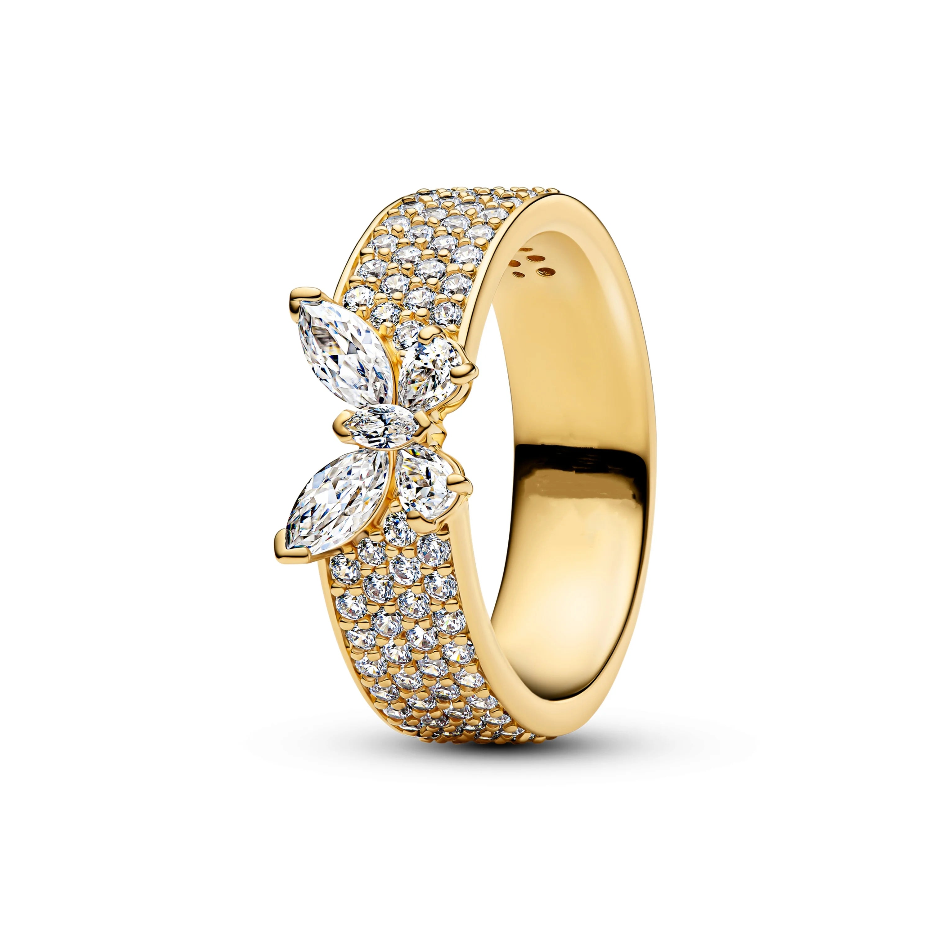 Hot Sales S925 Sterling Silver Disney New Style Charm Ring Crystal  Fashionable Luxury Accssory For Women Wedding Gift
