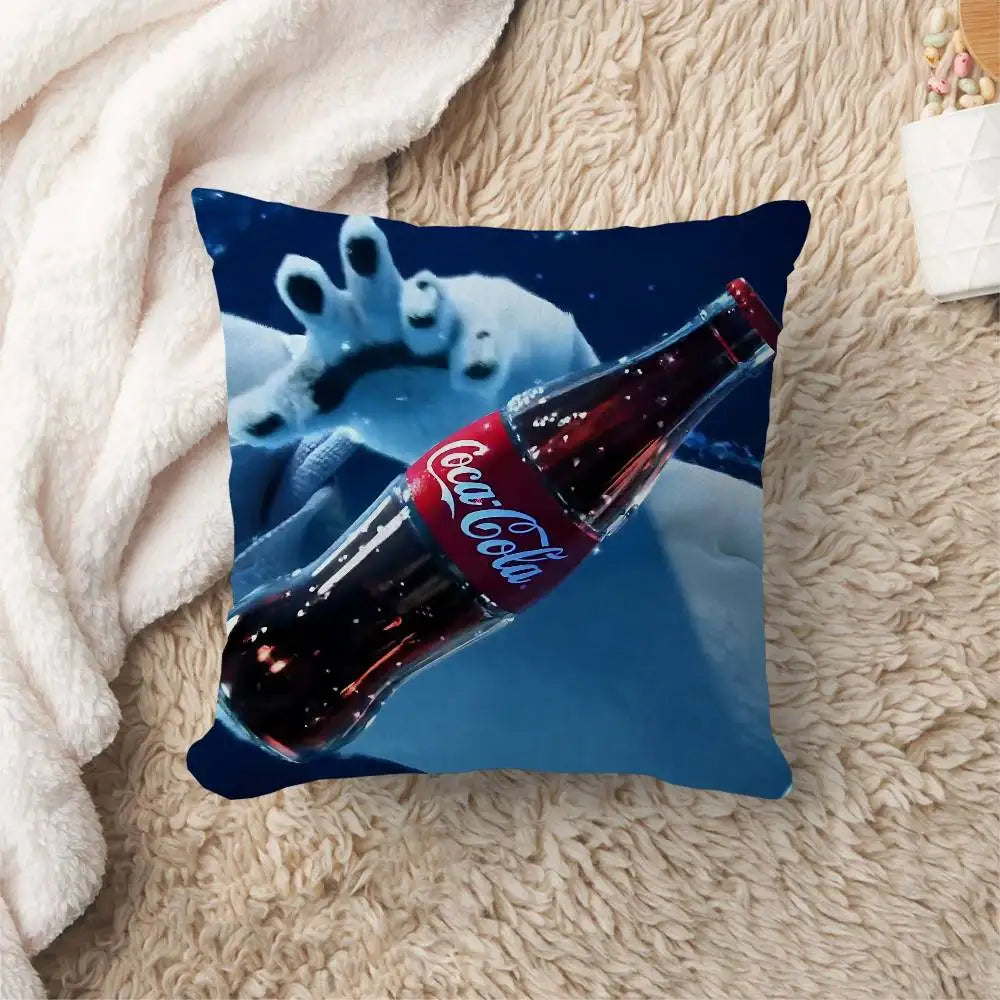 C-Coca C-cola Vintage Logo Pillow Cushion Cover Pillowcase Living Room Sofa Home Decor Customized