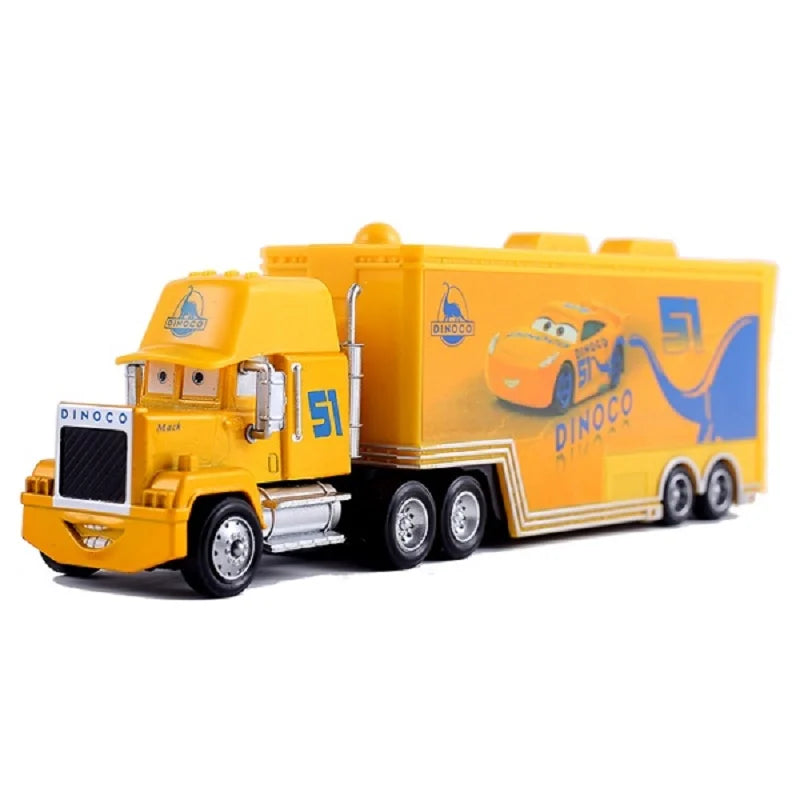 Disney Cars Figures Mack Truck Lightning McQueen Racing 1:55 Die Cast Model Children Mini Vehicle Toys Collection Birthday Gifts