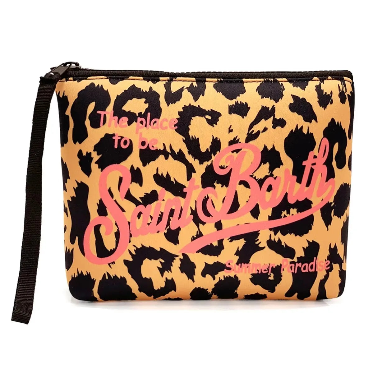 Fashion Quality New Handbag European American Clutch Bag Women's Handbag Leopard Canvas Diving Handbag Zero Wallet