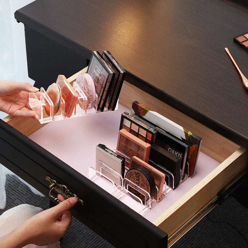 Eyeshadow Palette Organizer Eyepowder Storage Tray Cosmetics Rack Makeup Tools Compartment Holder For Women makeup organizer