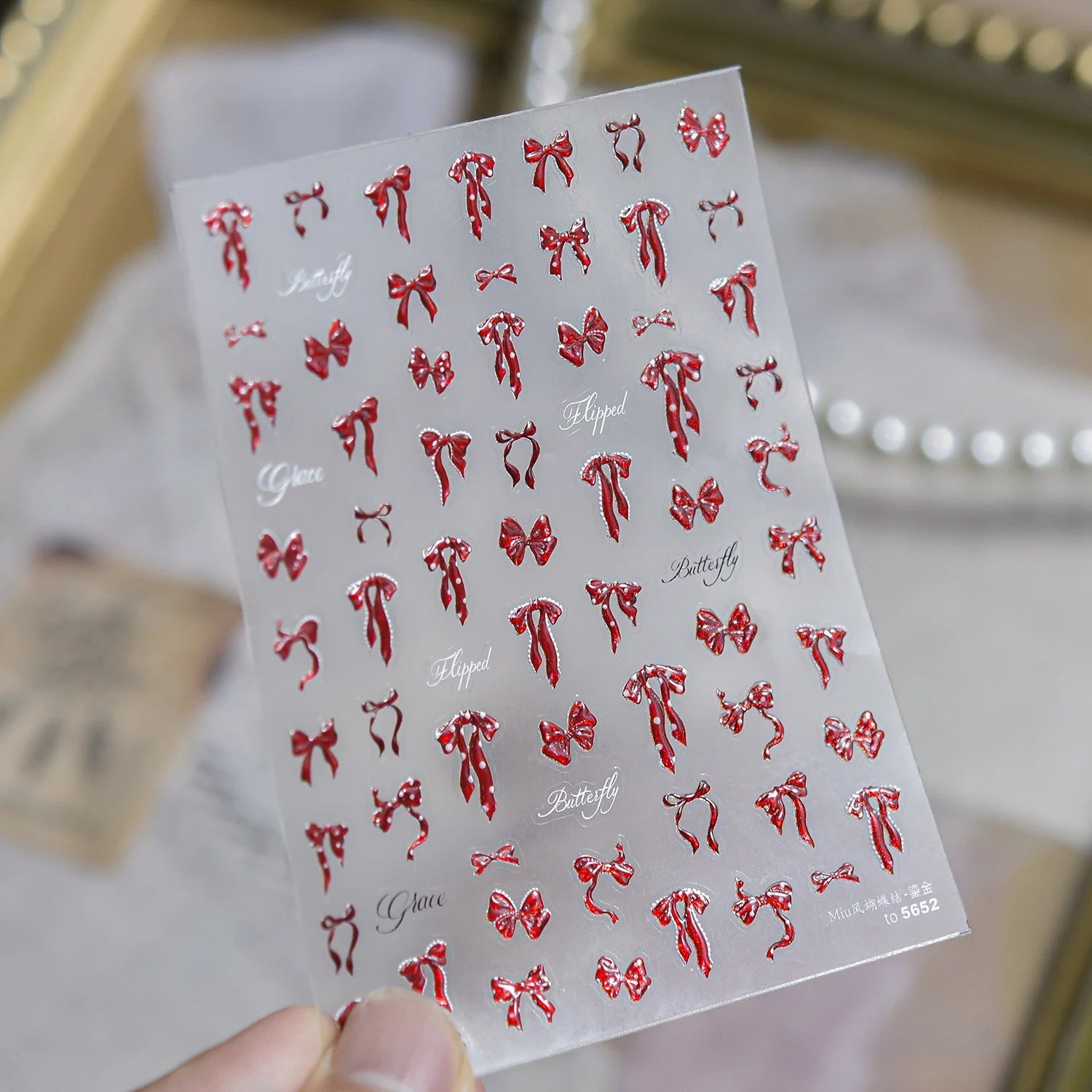 Spring Strawberry Vine 5D Nail Art Stickers Garden Fresh Red Strawberry Green Leaves Flower Cherry Branch Bow Nail Decals DIY