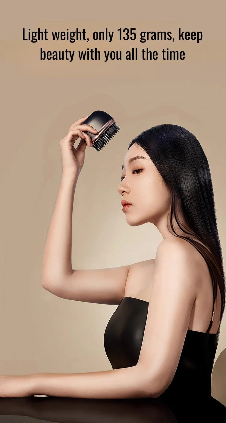Mini hair straightener wireless USB charging portable multi-functional hair care hair styling comb straightener smooth hair