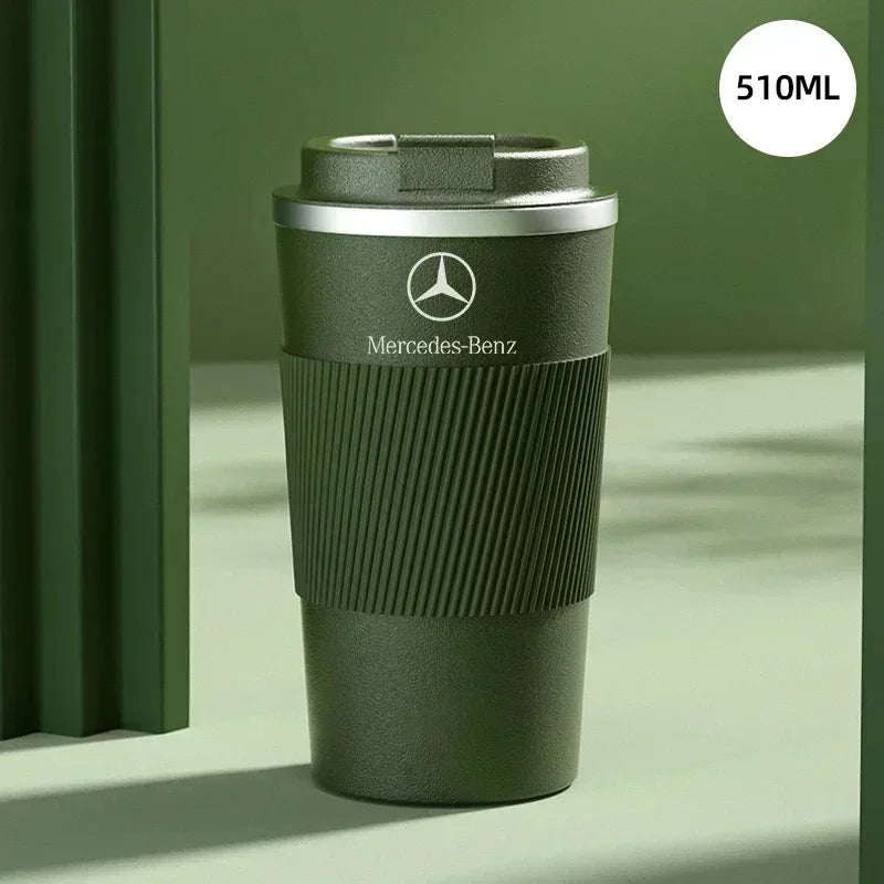 510ml stainless steel coffee cup hot mug for Mercedes-Benz A B C E S-Class W204 W205 W212 W213 W176 GLC CLA AMG W177 G63 GLA