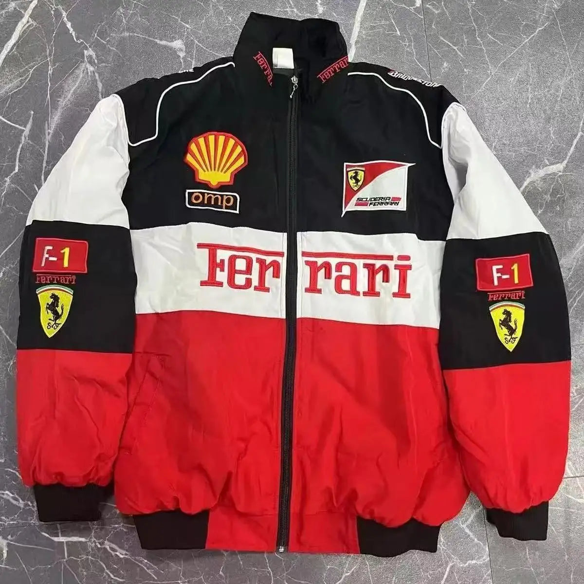 High-Quality F1 Racing Embroidered Jacket Locomotive Riding Jacket Couple Coat For Ferrari F430 488 Stradale Roma F8 Spider SF90