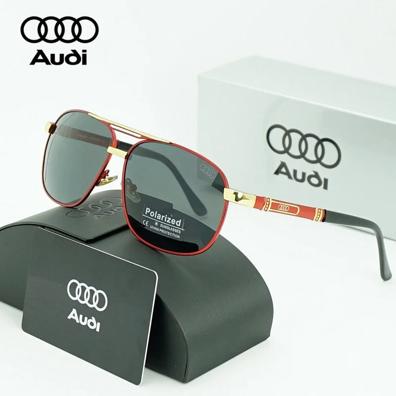 AUDI Luxury Sunglasses High End for Men Women Polarized UV400 Driving Glasses Classic Style Premium Quality Fashion Design 54