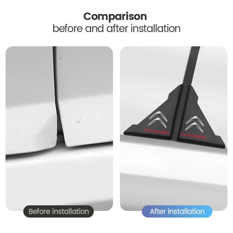 2pcs Silicone Car Door Corner Protector Anti-Collision Scratch Cover For Citroen Elysee Berlingo Xsara C3 C2 C1 XR C4 Picasso C5