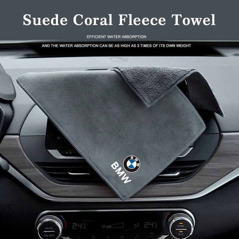 Microfiber Towel Car Cleaning Care Accessories For BMW E46 E90 E60 F30 F10 E39 E36 F20 G30 G20 E87 E92 E91 E30 F11 F31 X1 X2 X3