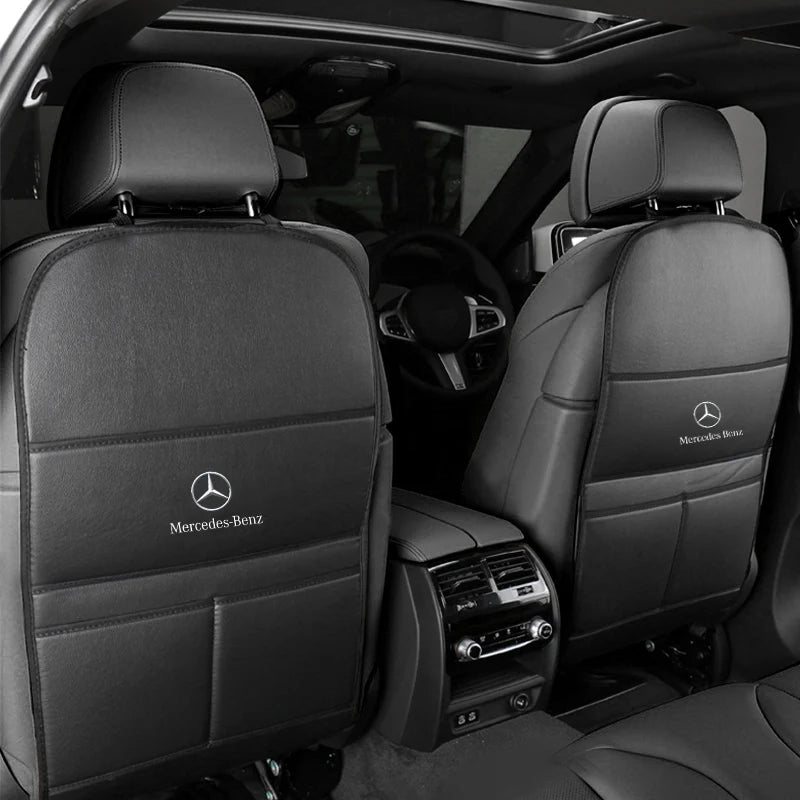 2Pcs Car Seat Back Anti-Kick Mat Protector Pad Cover Accessories For Mercedes Benz W212 W205 AMG ML W166 W176 W177 W213 W246 GLB