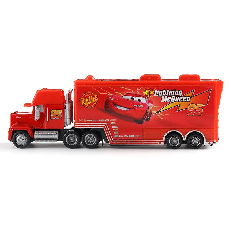 Disney Cars Figures Mack Truck Lightning McQueen Racing 1:55 Die Cast Model Children Mini Vehicle Toys Collection Birthday Gifts