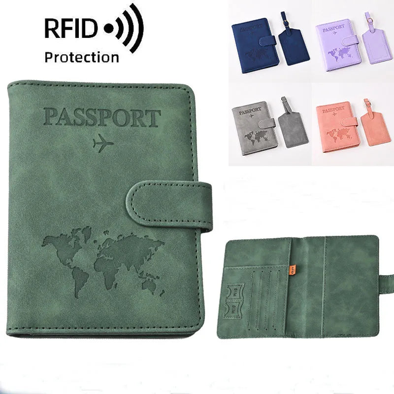 Passport Covers Women Men Letter Print Passport Holder Flight Ticket Clips ID Bank Credit Card Holder Passport Travel Organizer