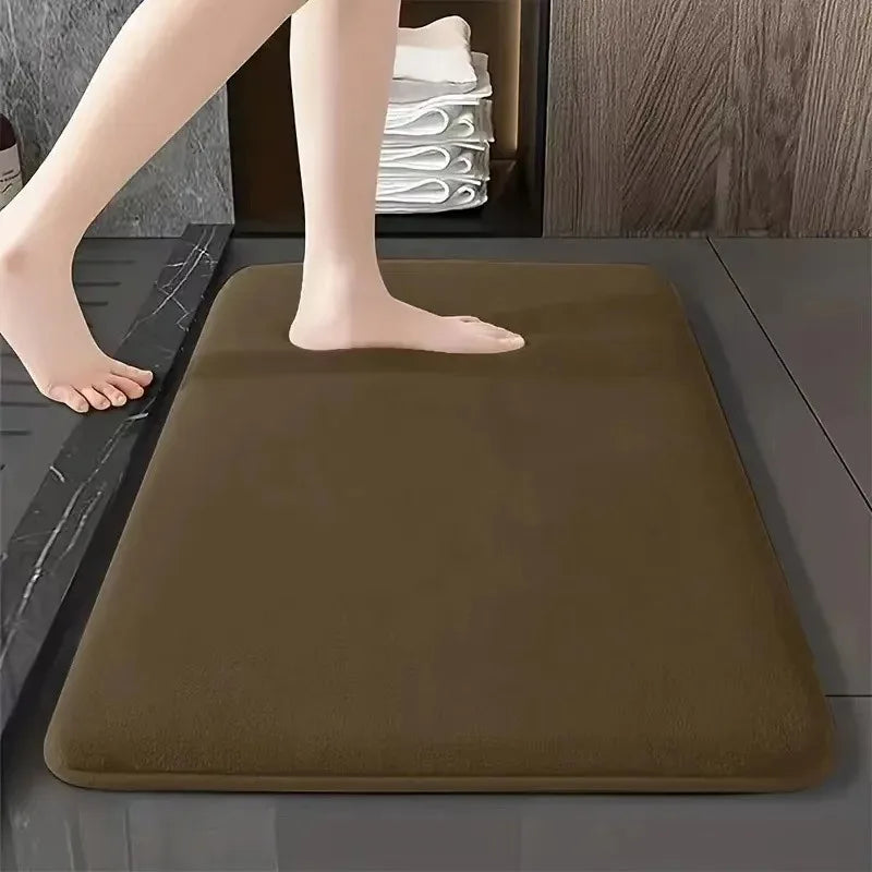 Absorbent Quick Drying Floor Mat Non Slip Bath Mat Anti Slip Coral Velvet Bathroom Floor Mat Door Mat Home Decoration Door Mat