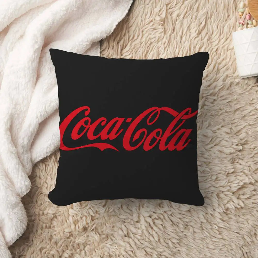 C-Coca C-cola Vintage Logo Pillow Cushion Cover Pillowcase Living Room Sofa Home Decor Customized