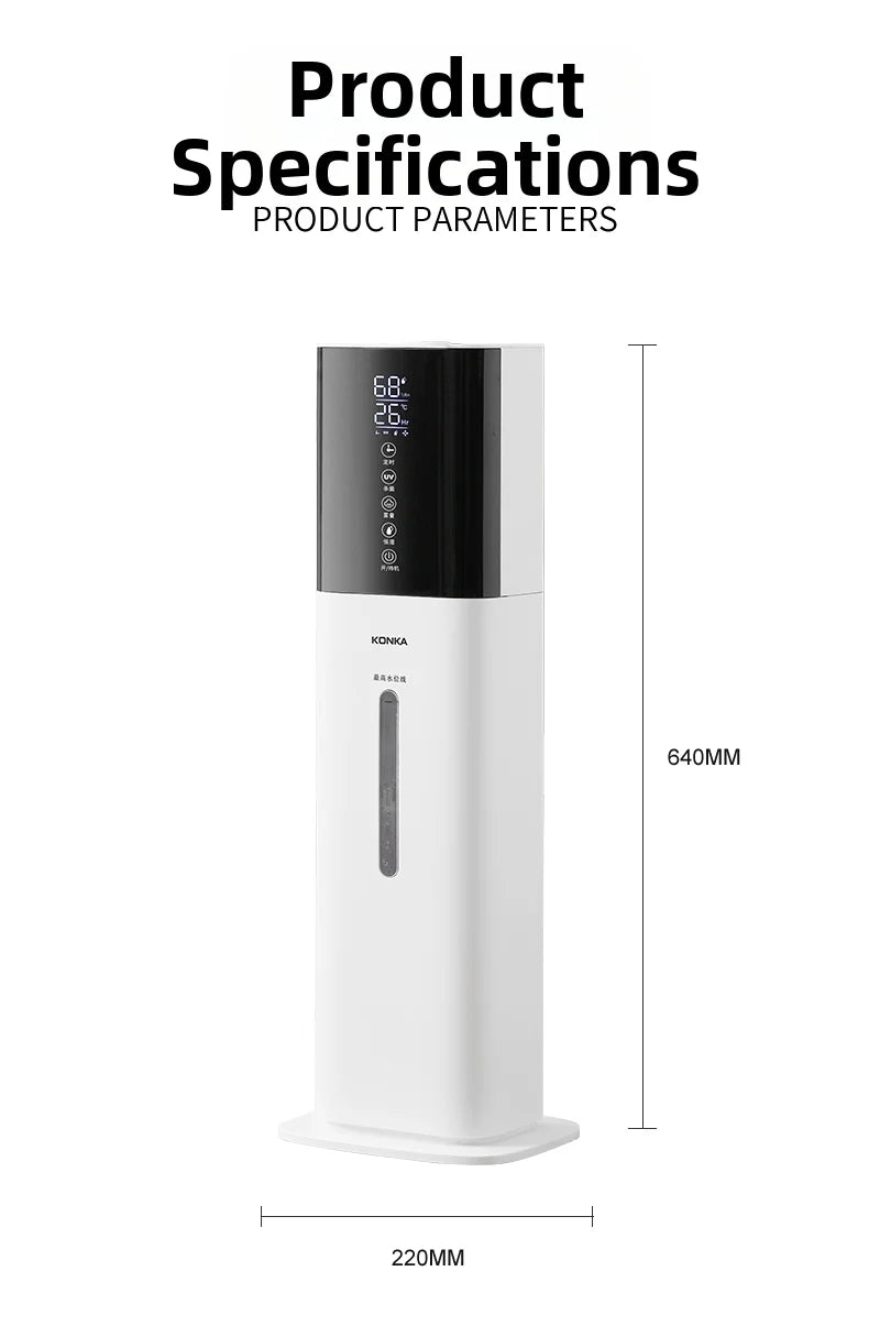 7L Floor Standing Humidifier with Remote Control Baby Room Humidifier Ultra Quiet Quiet Floor Humidifier For Living Room