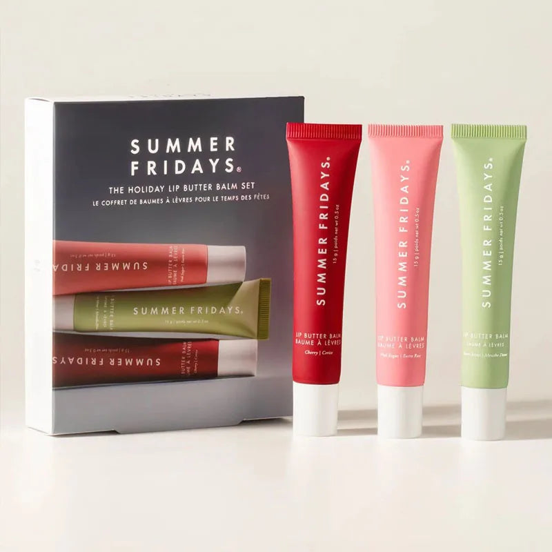 Summer Friday's 11 Color Lip Gloss Cherry Sweet Mint Pink Sugar 3PCS Lip Balm Set Moisturize Lipstick Lip Care Mini Suit Makeup