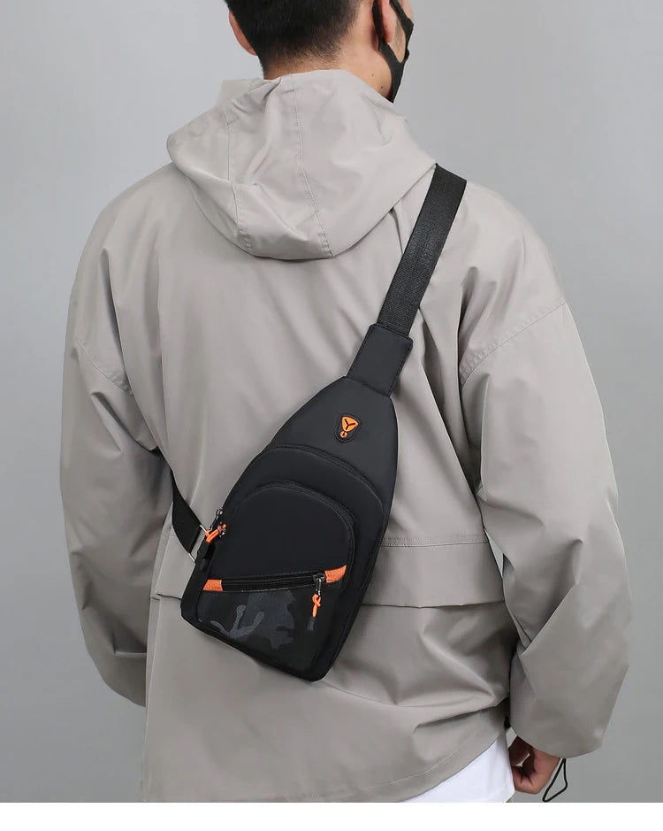 Casual Men Crossbody Shoulder Bag Chest Bag Outdoor Travel Sports For Ferrari Roma F80 296 GTB GTS SF90 Stradale Spider Spyde
