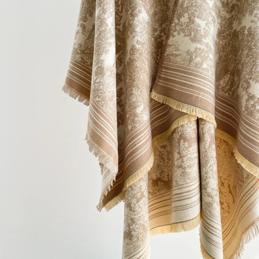 Warm Faux Cashmere Double-Sided Women's Scarf Spring Autumn Winter Air Conditioned Room Decorated Aslan Cape Fashionable Commute