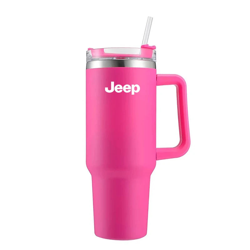 1200ML Car Mug Vacuum Cup 304 Stainless Steel Thermos For Jeep Grand Cherokee Wrangler JK Gladiator Compass Renegade Wagoneer