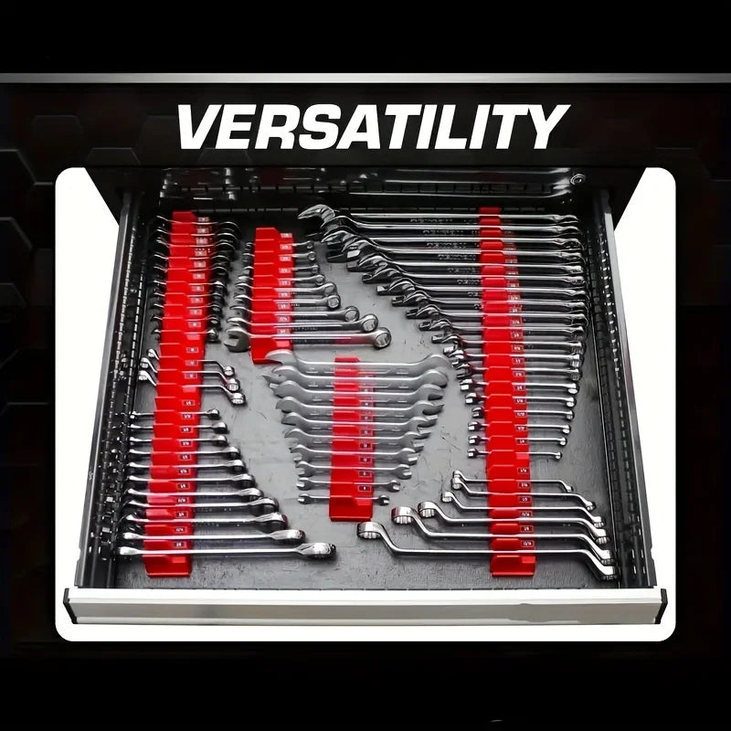 20-Pocket Magnetic Hex-Shaped Modular Toolbox Holder Storage Organizer for Spanners, Durable Plastic Construction