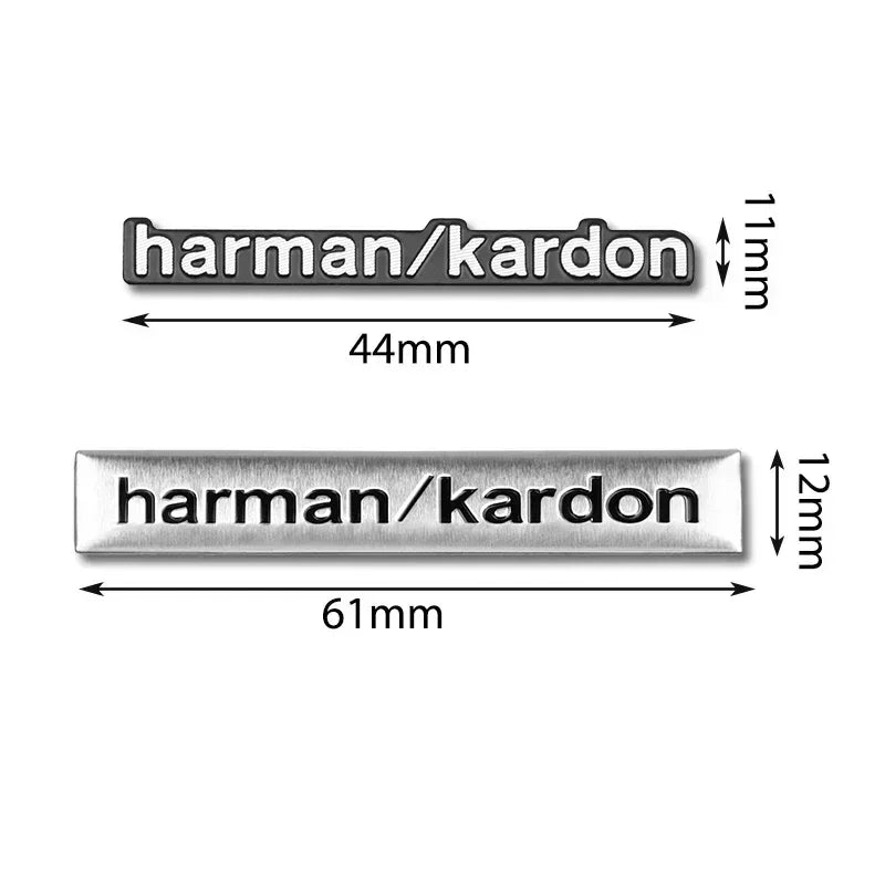 Harman Kardon Badge aluminum 3D car audio sticker For BMW M Renault Toyota Ford Skoda Opel Mitsubishi Hyundai Tesla Audi RS