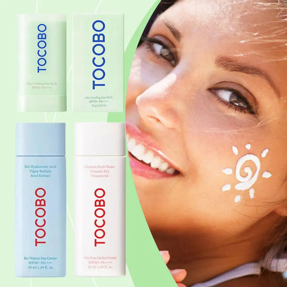 Tocobo Cotton Soft Sun Stick Face Oil-Control Matte Centella Cica Calming Toneup Korea Sunscreen Bio Watery Waterproof Sun Cream