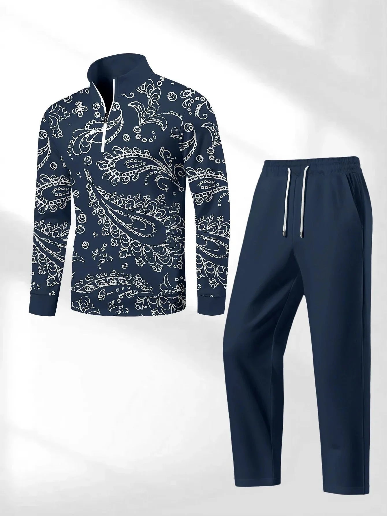Men's Hoodie Sweatshirt 3D Print Casual Sportswear Long Sleeve Loose Fit Spring Autumn Set with Pants Polyester Fabric