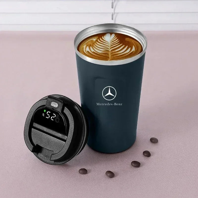 510ml stainless steel coffee cup hot mug for Mercedes-Benz A B C E S-Class W204 W205 W212 W213 W176 GLC CLA AMG W177 G63 GLA