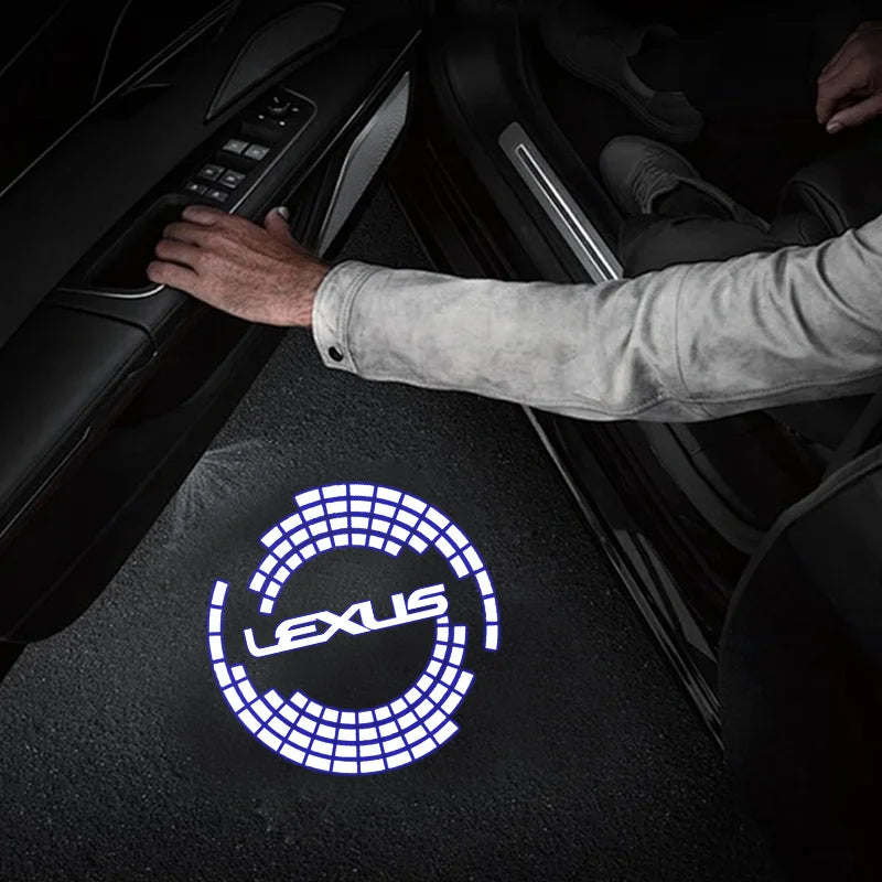 LED Car Door Logo Projector Ghost Shadow Welcome Light For Lexus ES250 ES300 ES350 RX300 LX470 LX570 ES RX GX UX RC Accessories