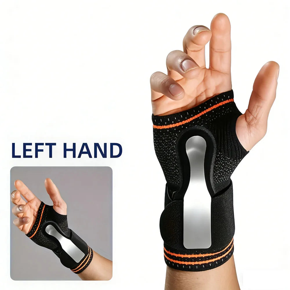1pc Wrist Palm Support with Removable Metal Stays and Straps, Adjustable Brace Right Left Hand for Women And Men