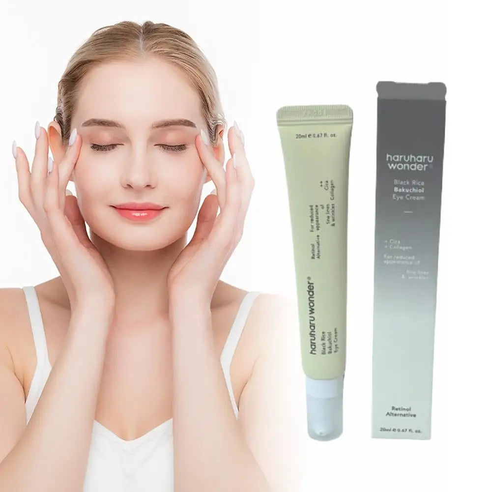 Haruharu Wonder Natural Black Rice Bakuchiol Eye Treatment Eye Cream Revitalizes & Firms Eye Area For Plump Hydrated Skin
