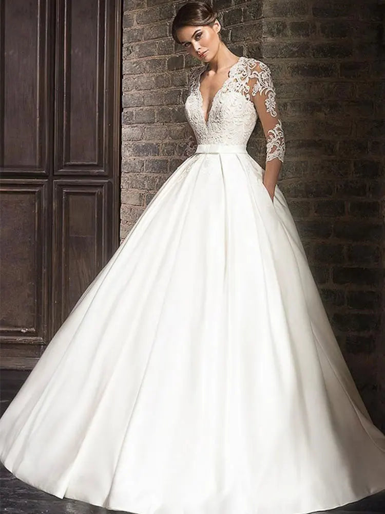 elegant lace wedding dresses 2022