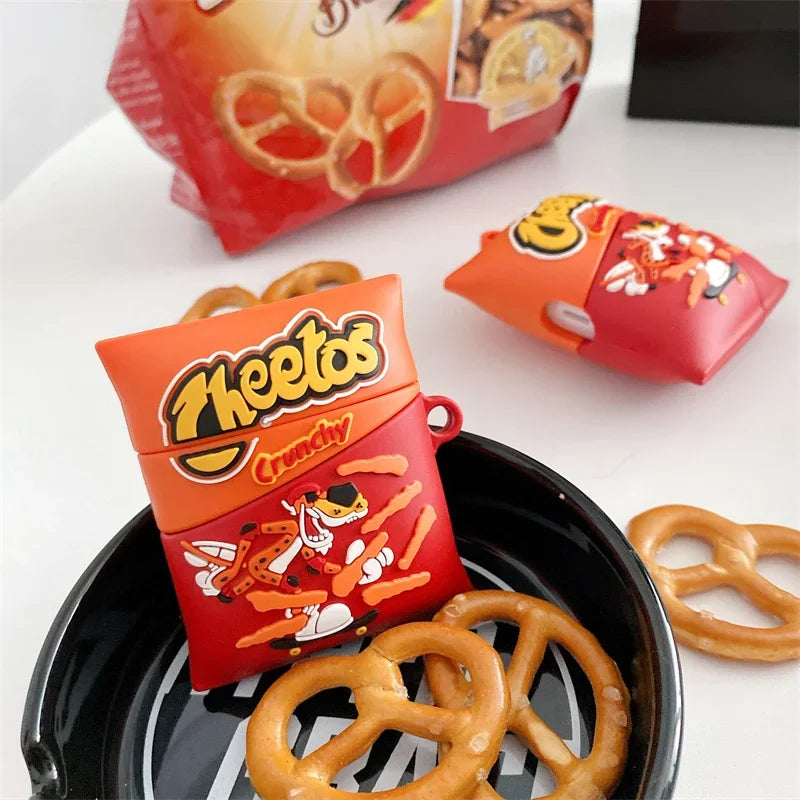 3D Chips French Fries Cartoon Cute Earphone Case for AirPods 4 2024 Wireless Headphone Cover for AirPods Pro 3 for AirPods 3