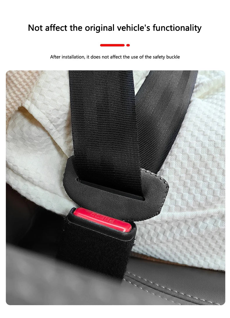 2PCS Suede Ferrari Emblem Car Seat Belt Buckle Cover Protector Case For Ferrari Roma 488 Portofino F8 Roma Spider SF90 Superfast