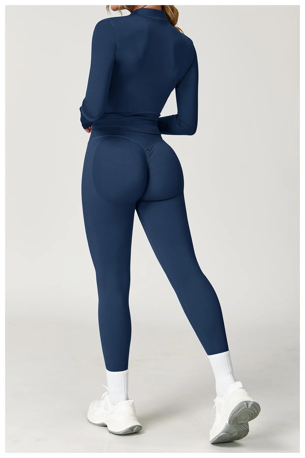 Seamless Yoga Set Gym Clothes 2PCS Women Sportswear Yoga Suits Tracksuits Fitness Long Sleeved Jacket Sports Bra Gym Leggings