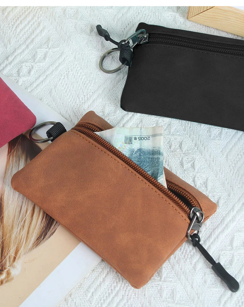 Portable Suede Car Key Bag Zipper Wallet Card Coins Pouchs For Ferrari GTO 288 812 Stradale Roma Spider SF90 F430 Enzo LaFerrari