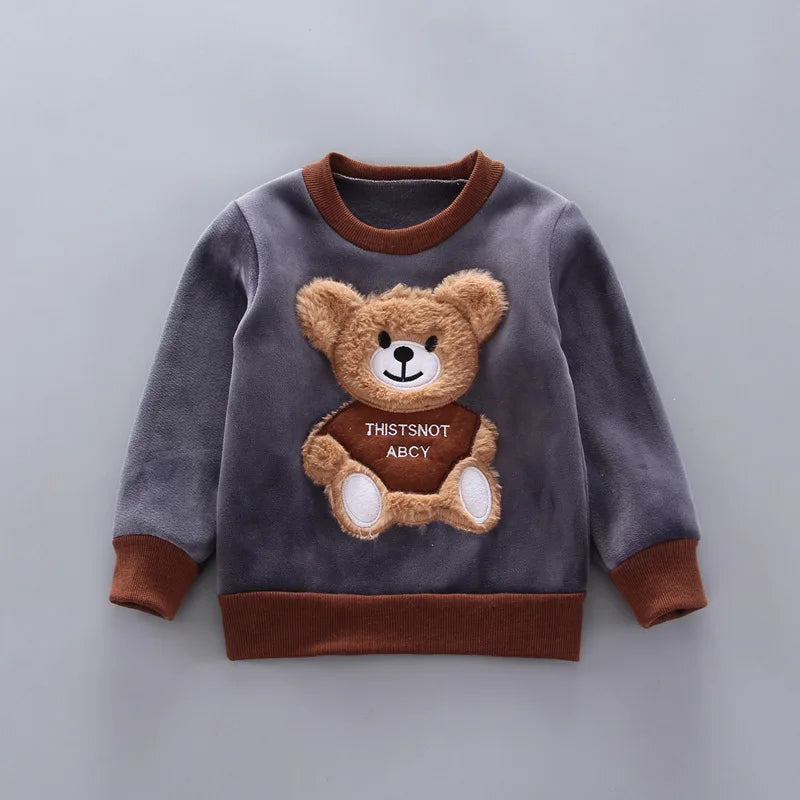 Baby Toddler Boys Girls Clothing Set Tricken Fleece Children Hooded Outerwear Vest Tops Pants 3PCS Kids Warm Fashion Outfits