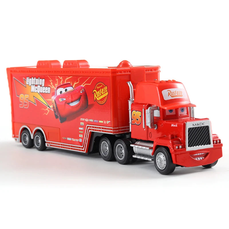 Disney Cars Figures Mack Truck Lightning McQueen Racing 1:55 Die Cast Model Children Mini Vehicle Toys Collection Birthday Gifts