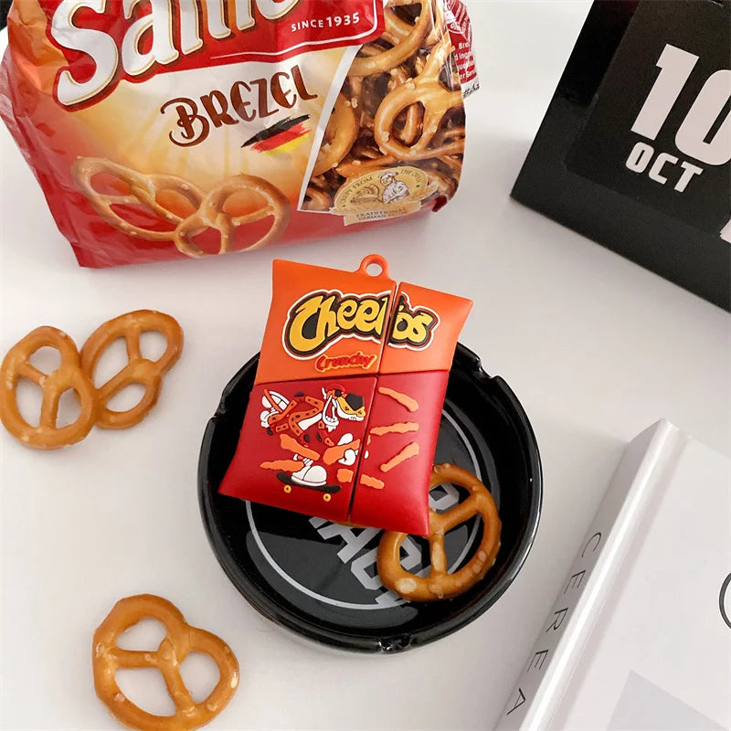 3D Chips French Fries Cartoon Cute Earphone Case for AirPods 4 2024 Wireless Headphone Cover for AirPods Pro 3 for AirPods 3