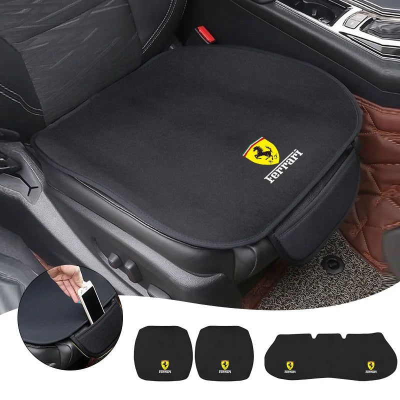 Car Front Back Seat Cushion Protect Pad Auto Non-Slip Cover For Ferrari F430 Stradale 458 488 599 612 F12 F1 Styling Accessories