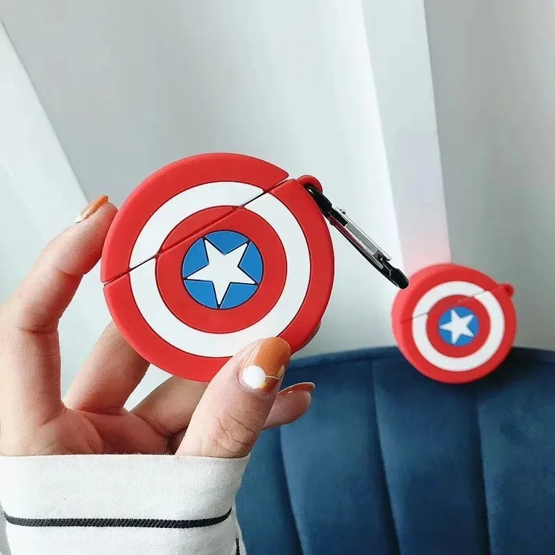 Venom For Airpods Pro 3 pro 2 Case Spider-Man Iron Man Captain America Protective Earphone Silicone Cover For Airpods 1 2 3 4