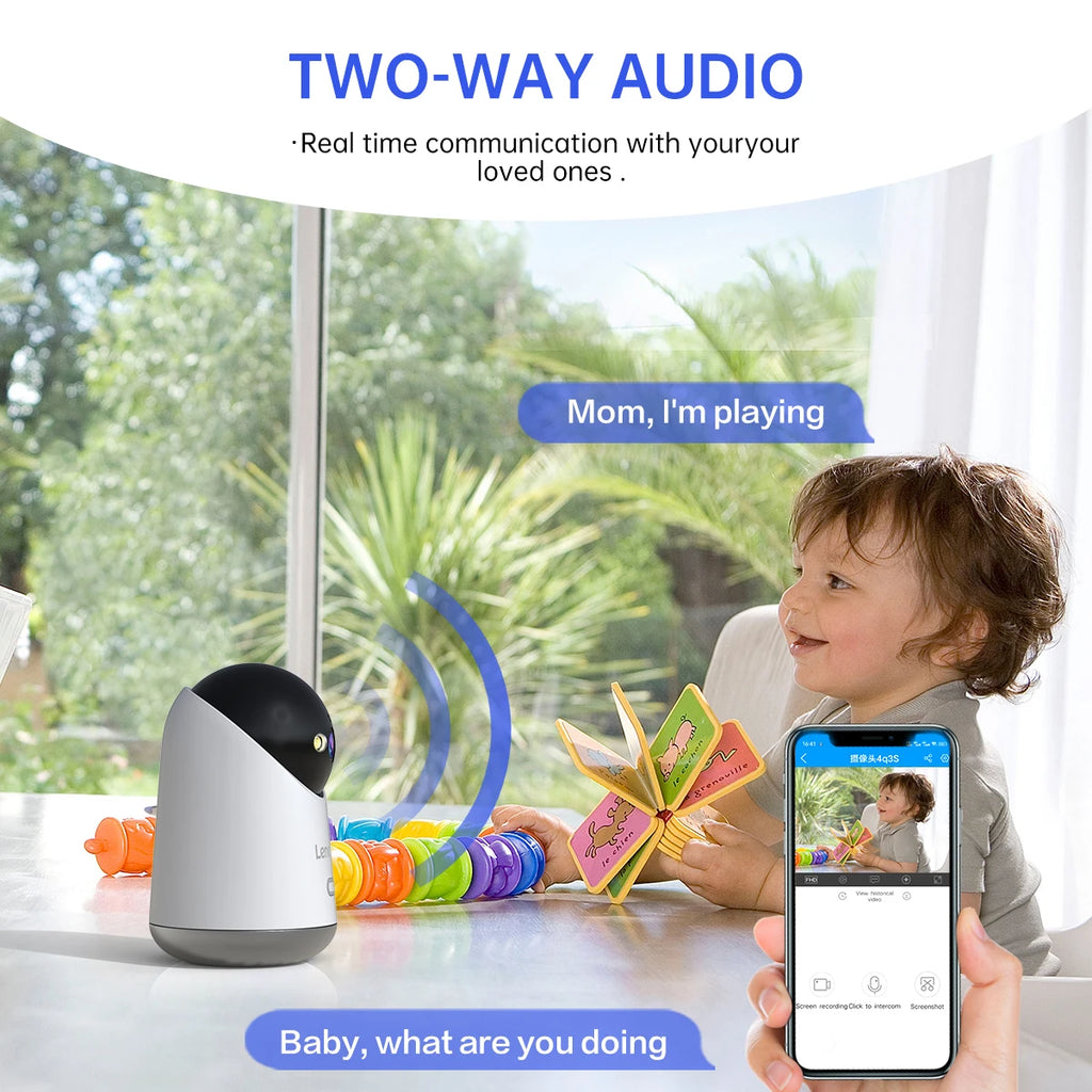 Lenovo 5MP WiFi Camera Smart Home Indoor IP Camera Full Color Night Auto Tracking Security CCTV Surveillance Baby Monitor