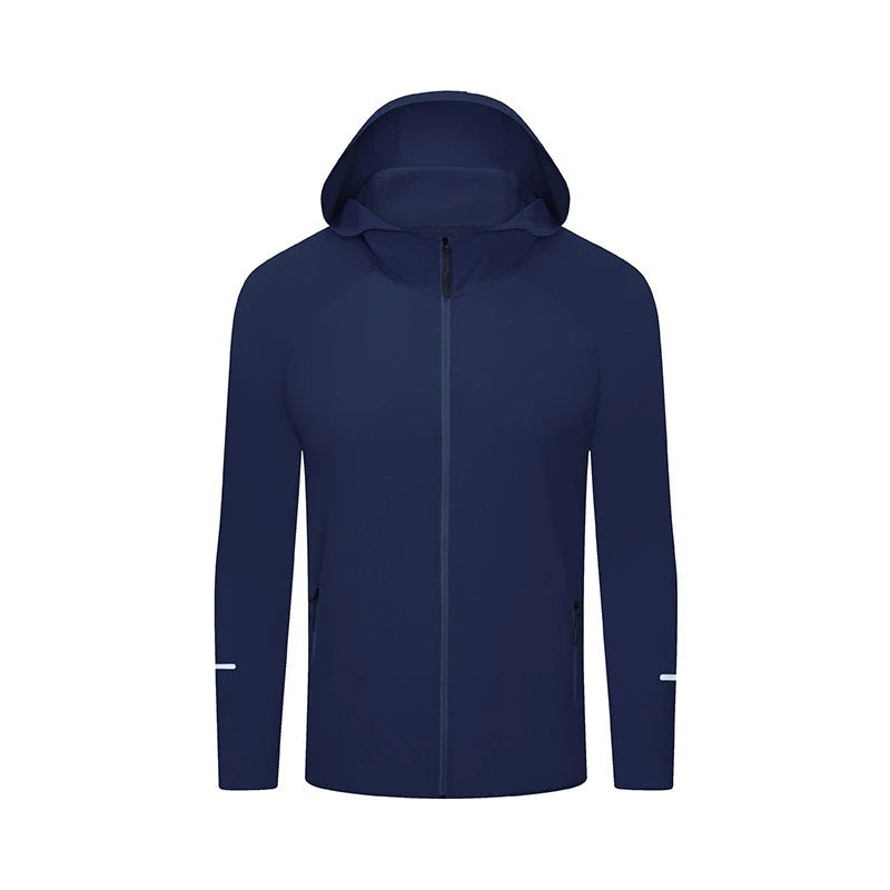 2026 Autumn Long-Sleeve Hoodie Quick-Dry Outdoor Windproof Jacket Four-Way Stretch Running Coat