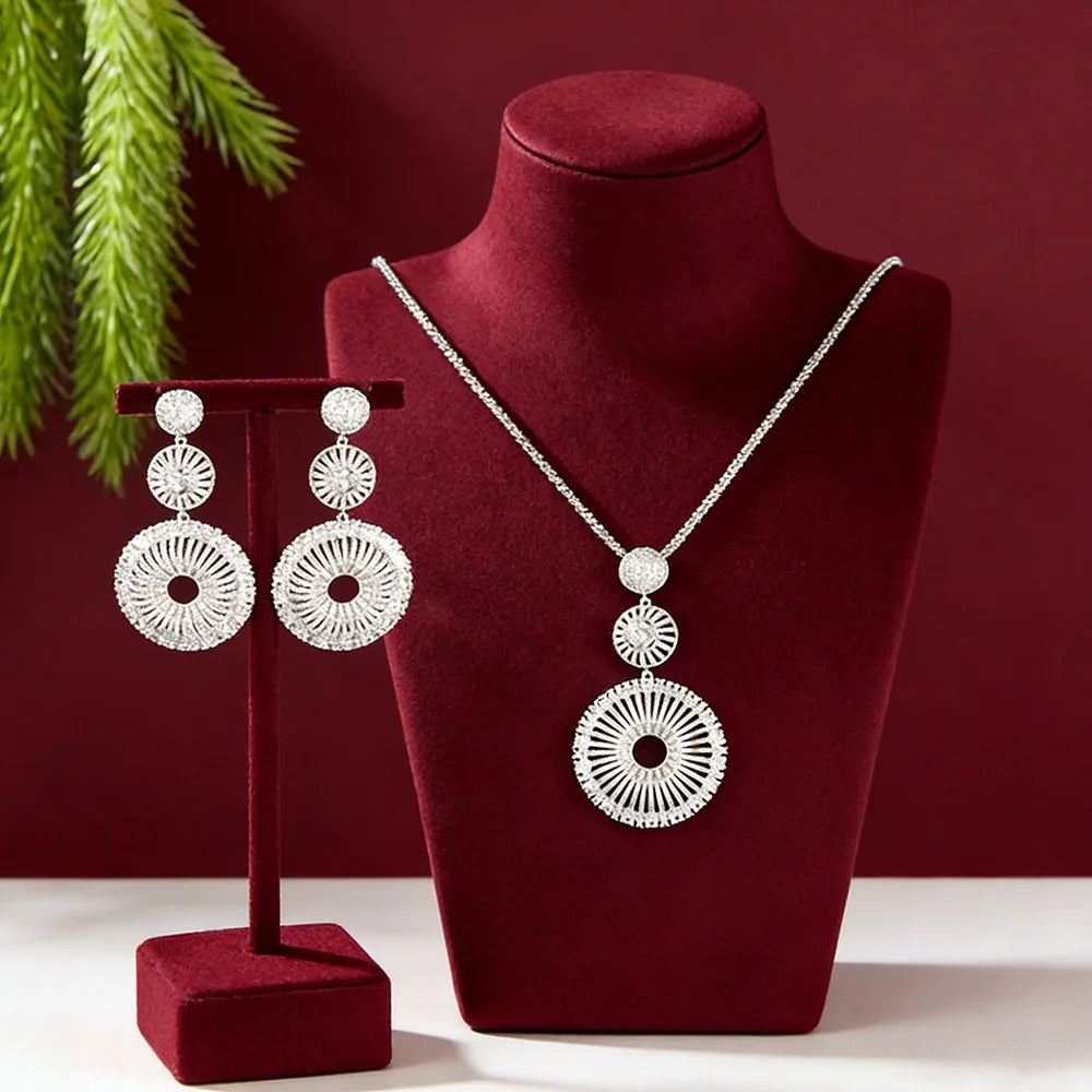GODKI Luxury 2PCS Nigerian Jewelry sets For Women Wedding Cubic Zircon CZ Dubai Gold Bridal Accessory