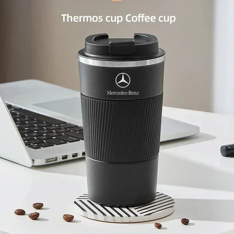 510ml stainless steel coffee cup hot mug for Mercedes-Benz A B C E S-Class W204 W205 W212 W213 W176 GLC CLA AMG W177 G63 GLA